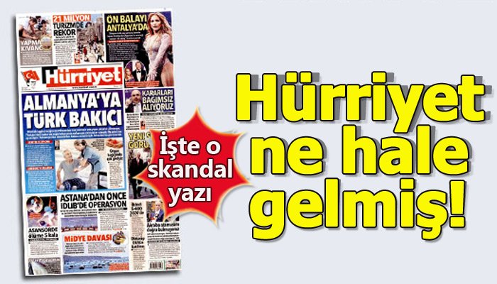 Muhafazakar Hürriyet'te erotik yazı
