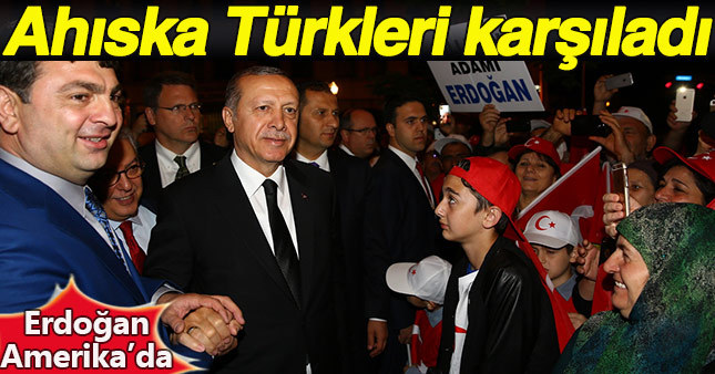 Muhammed Ali'nin cenaze töreni için ABD'ye giden Erdoğan'ı Ahıska Türkleri karşıladı