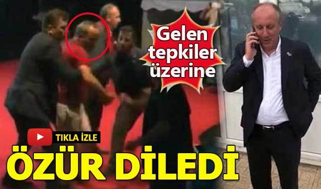 Muharrem İnce, sahneden indirilen vatandaştan özür diledi
