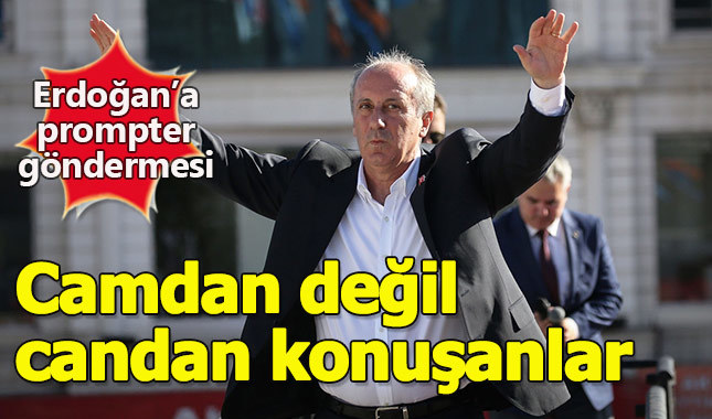 Muharrem İnce'den Cumhurbaşkanı'na prompter tepkisi