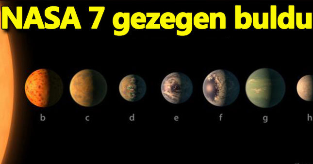 NASA dünya büyüklüğünde 7 gezegen buldu