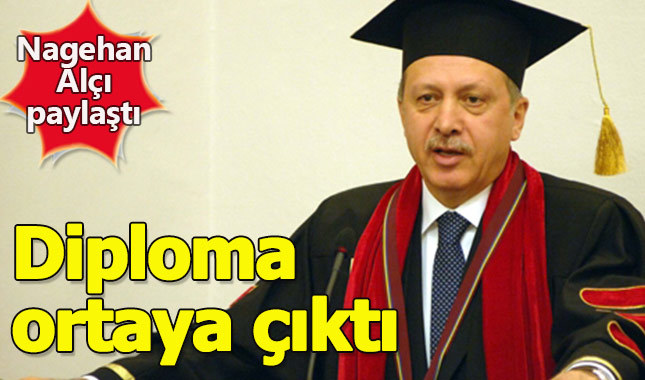 Nagehan Alçı, Cumhurbaşkanı Erdoğan'ın diplomasını paylaştı