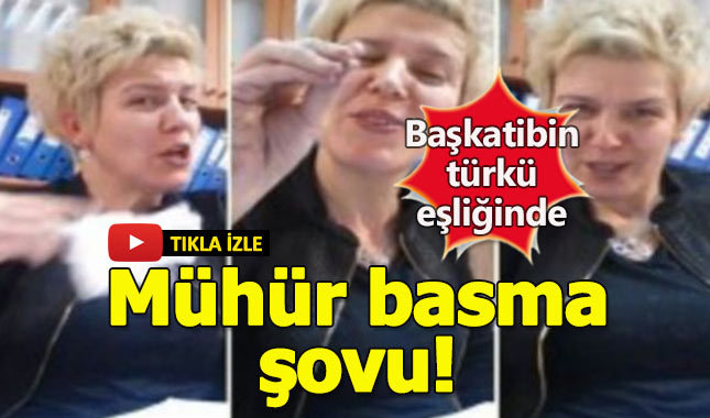 Noter Başkatibi Selma Lücnö'nün türkü eşliğinde mühür basma şovu