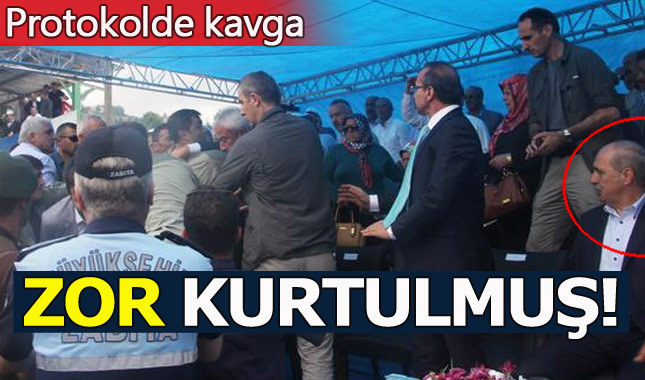Numan Kurtulmuş protokoldeki kavgadan zor kurtuldu