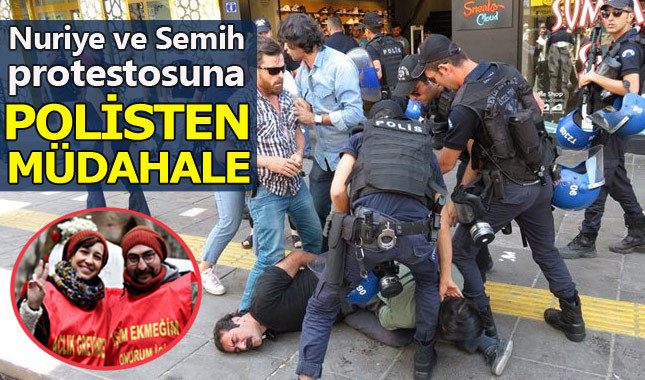 Nuriye ve Semih protestosuna polis müdahalesi: 47 gözaltı