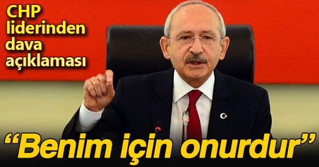 "O davalar benim için onurdur"