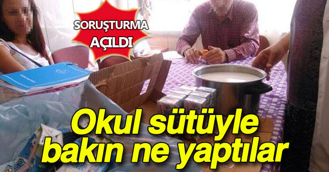 Öğrenciler için olan sütü öğretmenler kullandı