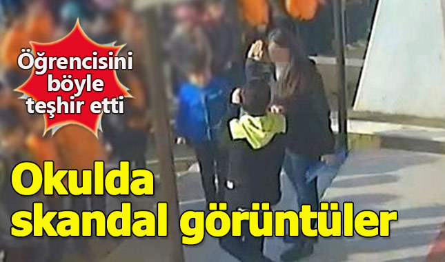 Okul bahçesinde skandal görüntüler öğrencisini teşhir etti