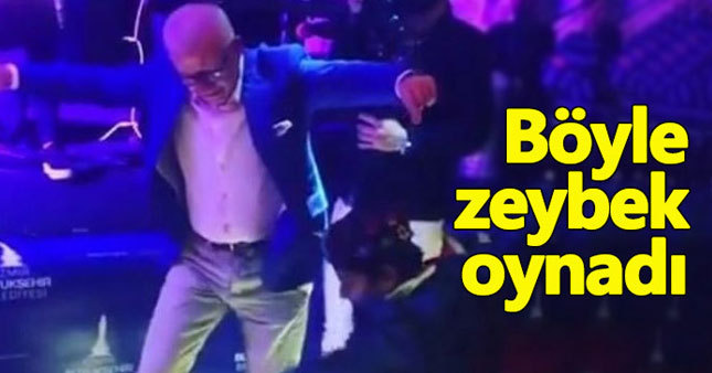 Özkök zeybek oynadı herkes tarafından alkışlandı
