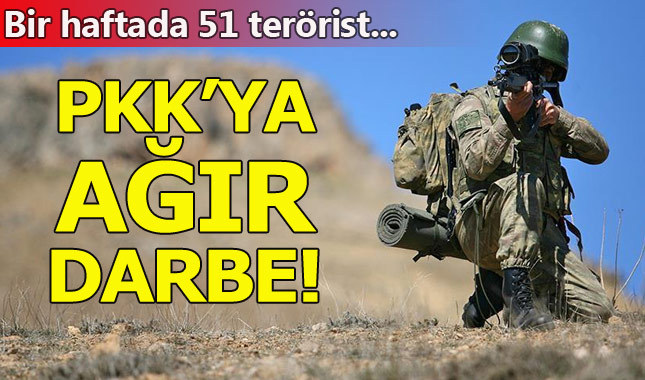 PKK'ya ağır darbe: 58 terörist etkisiz hale getirildi