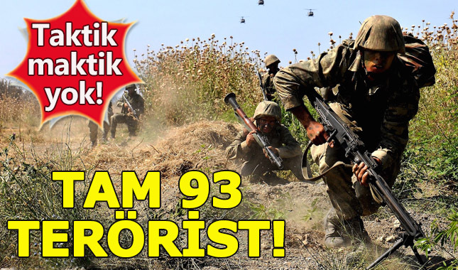 PKK'ya darbe üstüne darbe:93 terörist öldüdürüldü