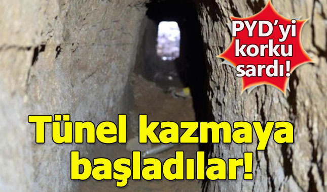 PYD'yi Afrin operasyonu korkusu sardı! Tünel kazmaya başladılar