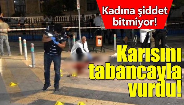 Parkta tartıştığı eşini vurdu!