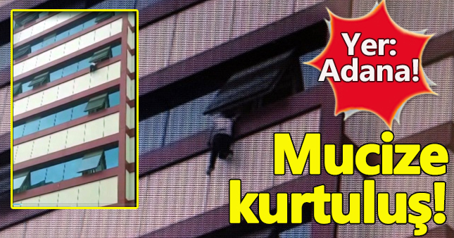 Pencereden sarkan çocuğun mucize kurtuluşu
