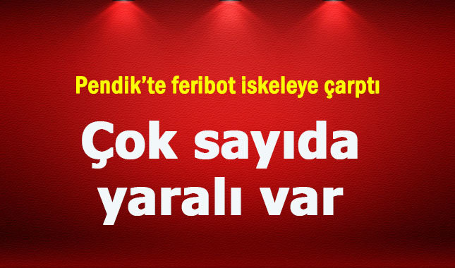 Pendik'te İskeleye çarpan feribot 7 kişiyi yaraladı