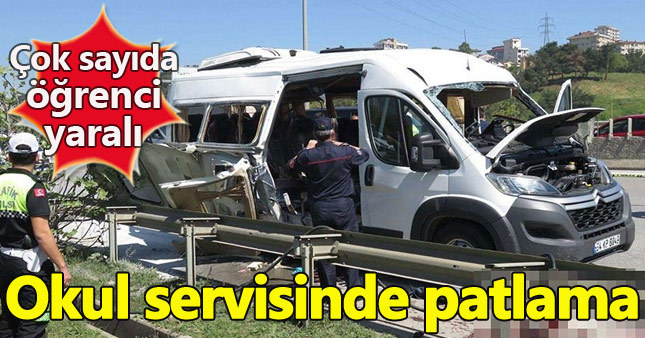 Pendik'te okul servisinde esrarengiz patlama