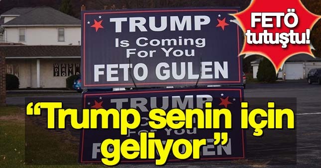 Pensilvanya FETÖ protestosunda Trump pankartı