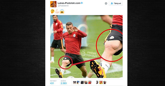 Podolski'nin bacak kasları şaşırttı