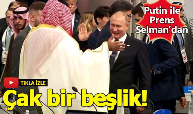 Putin ile Selman'dan samimi beşlik selamlaşması