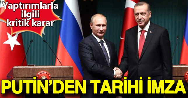 Putin o kararnameyi imzaladı