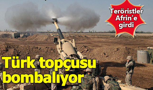 Rejim güçleri Afrin'e girdi, Türk topçusu bölgeyi vuruyor