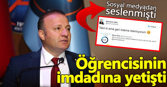 Rektörden öğrencisine alkışlanan iyilik