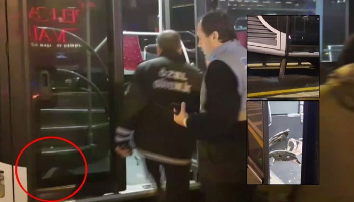 Rögar kapağı metrobüse saplandı! 1 yaralı
