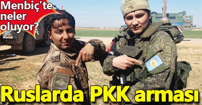 Rus askerlerinde PKK arması