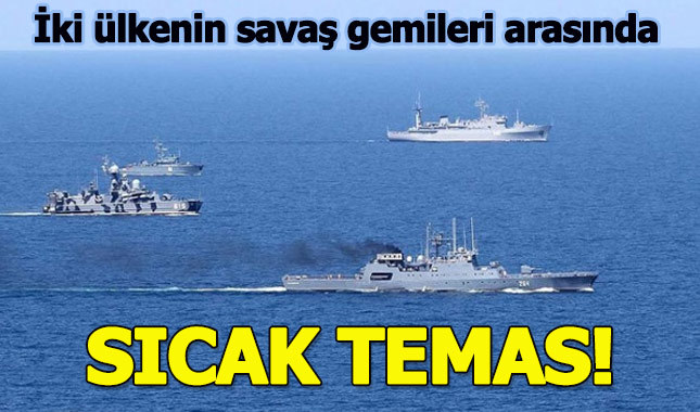 Rus ve Ukrayna savaş gemileri kafa kafaya geldi