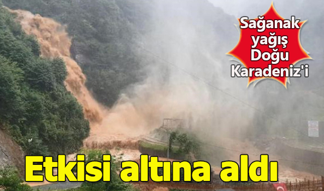 Sağanak yağış Doğu Karadeniz'i etkisi altına aldı! 