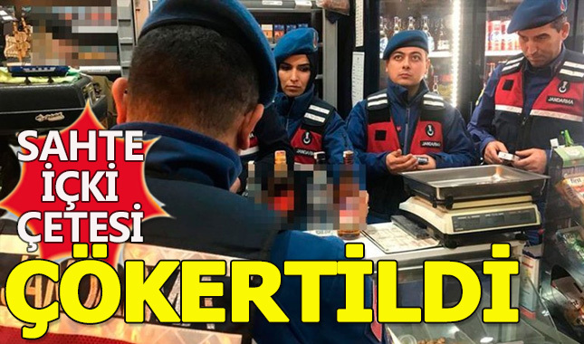 Sahte içki çetesi çökertildi