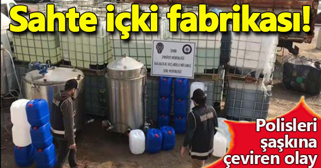 Sahte içki fabrikası kurmuşlar!