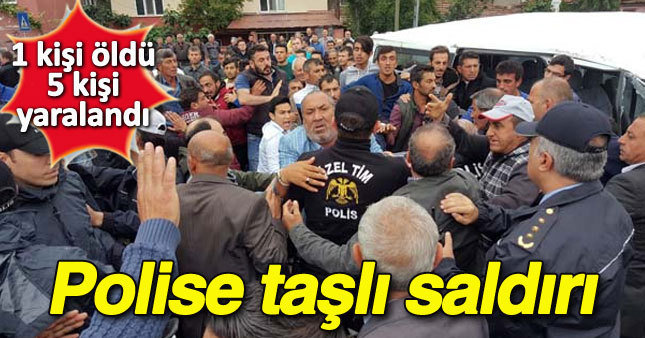 Samsun'da polise taşlı sopalı saldırı