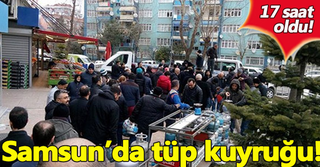 Samsun’da uzun tüp kuyrukları oluştu
