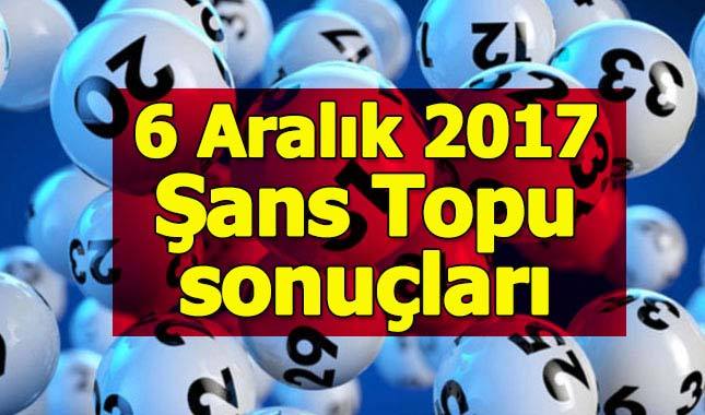 Şans Topu sonuçları açıklandı 6 Ekim 2017 - Milli Piyango İdaresi resmi sitesi