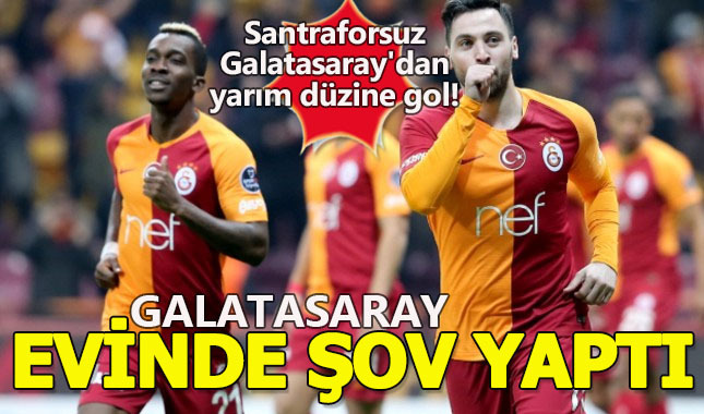 Forvetsiz Galatasaray'dan yarım düzine gol! (Geniş Maç Özeti)