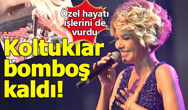 Gülben Ergen'e konser şoku, boş koltuklara şarkı söyledi