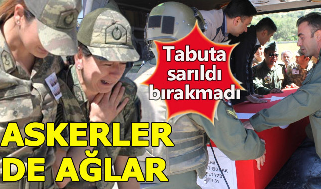 Şehitleri silah arkadaşları uğurladı, gözyaşları sel oldu