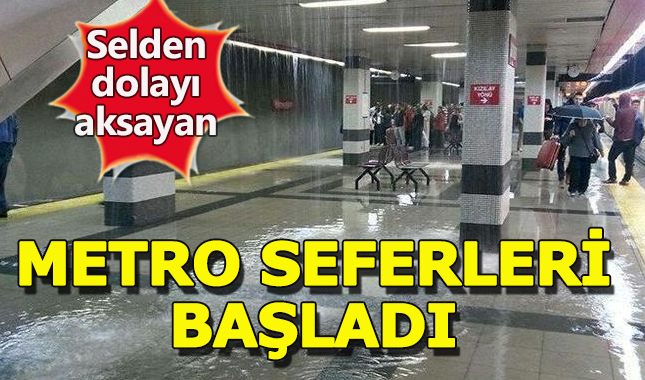 Sel nedeniyle aksayan metro seferleri normale döndü