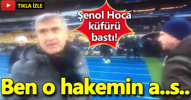 Şenol Güneş'ten hakeme küfür