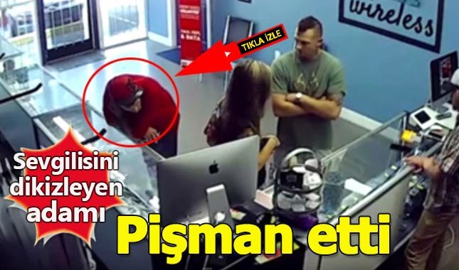 Sevgilisini dikizleyen adamı baktığına pişman etti