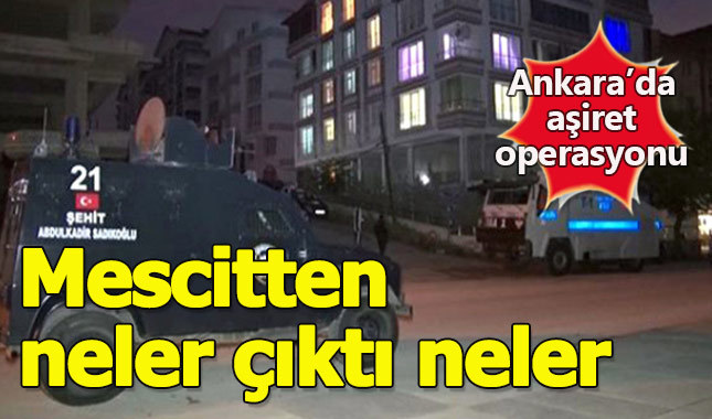 Sezginler aşiretine operasyon mescidi cephaneliğe çevirmişler