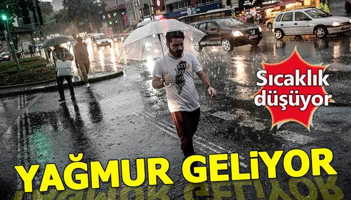 Sıcaklık düşüyor, yağmur geliyor