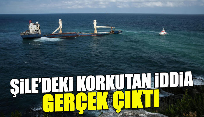Şile'de karaya oturan gemiden yakıt sızdı