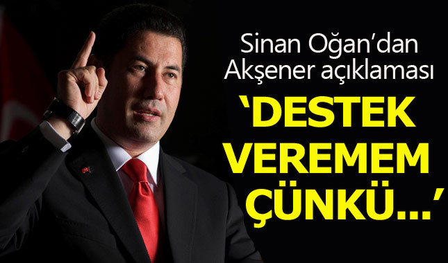 Sinan Oğan: Meral Akşener'i destekleyemem çünkü...