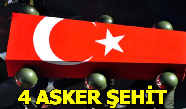 Sınırda 4 asker şehit