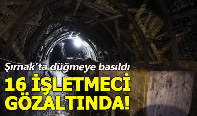 Şırnak'ta 16 kömür madeni işletmecisine gözaltı