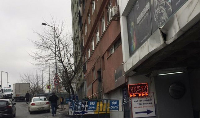Şişli'de 4 bina yıkım tehlikesi nedeni ile boşaltıldı