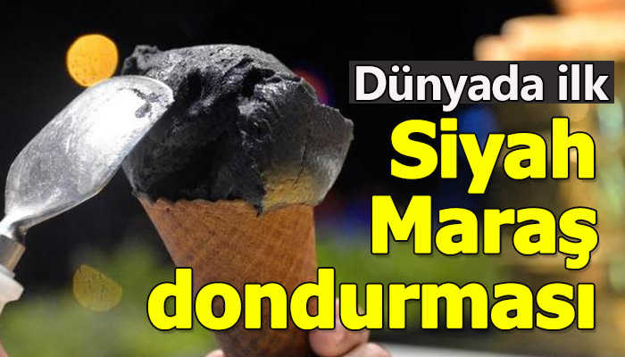 Siyah Maraş dondurması satışta