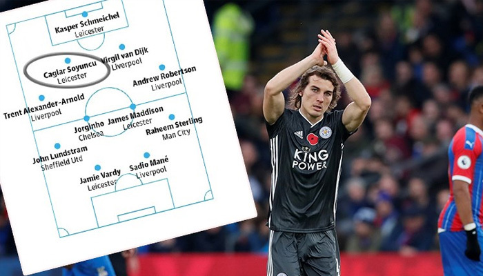 Çağlar Söğüncü, Premier League'in en iyi 11'inde